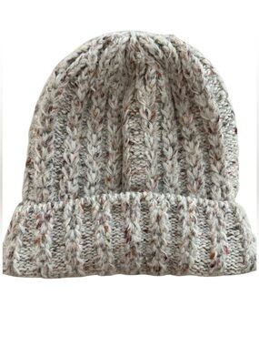 Quagga  Beanie  One Size Beige Crochet Knit Acrylic